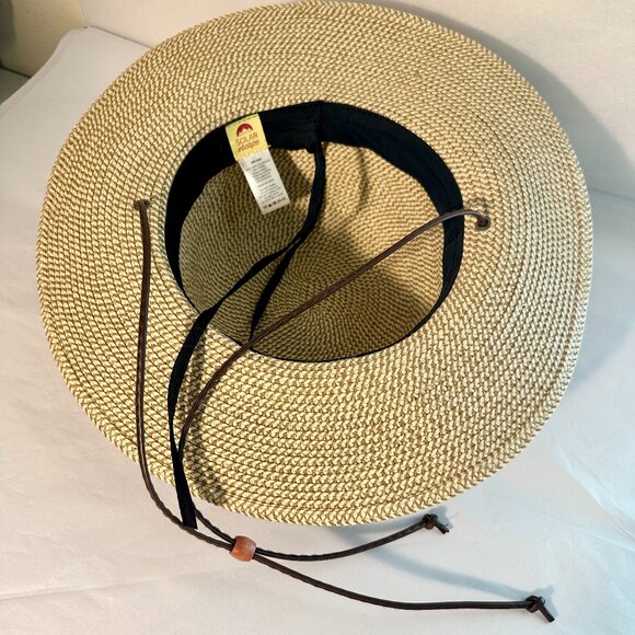 Elegant Women's Tweed Sun Hat With Satin Flowers And Pearls Special Event (NEW) - Picture 9 of 14